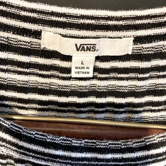 Vans knit dress/ black / white , size L. Cute summer dress - Picture 1 of 5